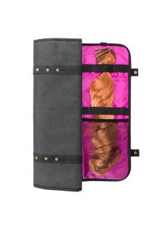 Linkidea Linkidea Hair Extension Case Bag Hard Shell Wig Storage Bag with Hair Extension Hanger Portable Travel Bag with Hooks Store Up Four Full Hair Extension Bundles Black 