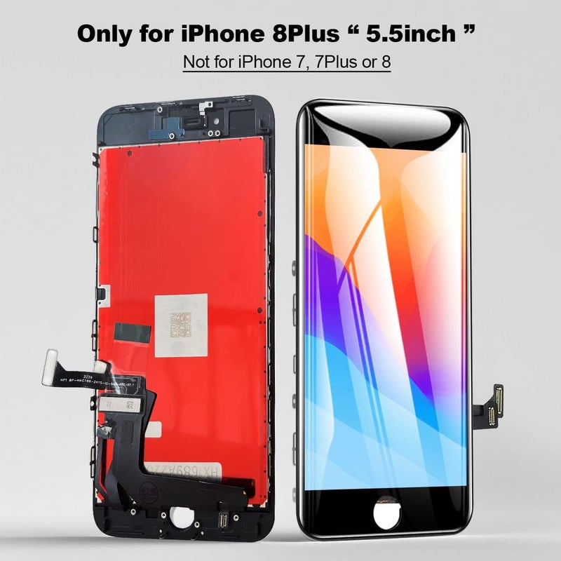 EFAITHFIX Store for iPhone 8 Plus LCD Screen Replacement Black 5.5 Inch Frame Assembly LCD Display 3D Touch Screen Digitizer with Repair Tools Kit Tempered Glass Screen Protector for A1864, A1897, A1898 - Image 3