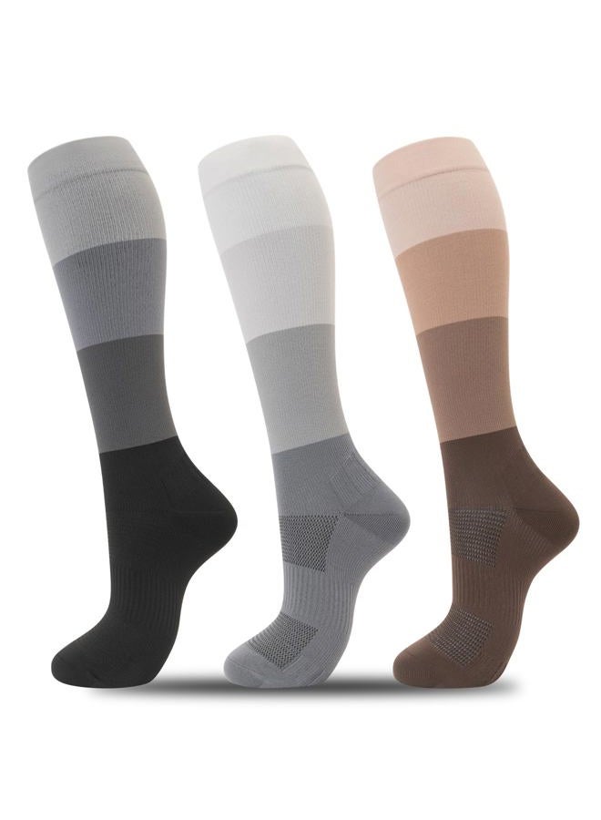 fenglaoda 8 Pairs Compression Socks for Men & Women 20-30 mmHg Knee High Nurse Pregnant Running Medical and Travel Athletic - Image 1