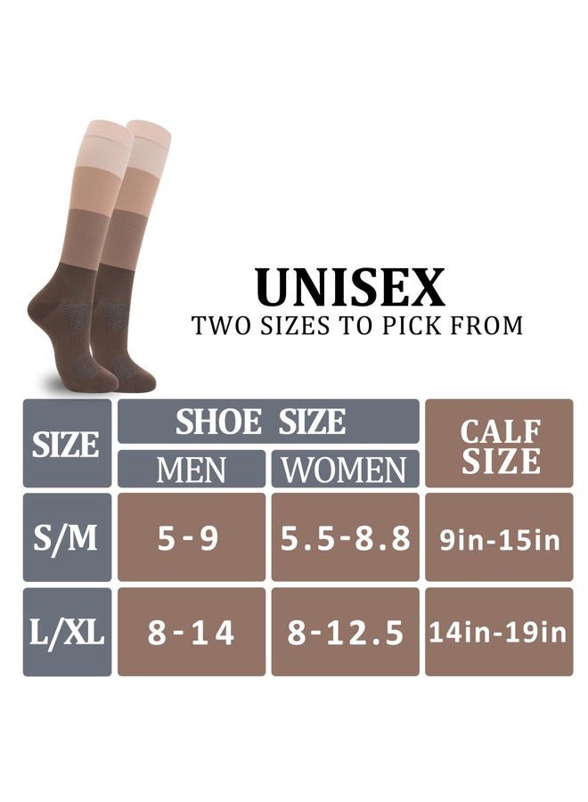 fenglaoda 8 Pairs Compression Socks for Men & Women 20-30 mmHg Knee High Nurse Pregnant Running Medical and Travel Athletic - Image 2