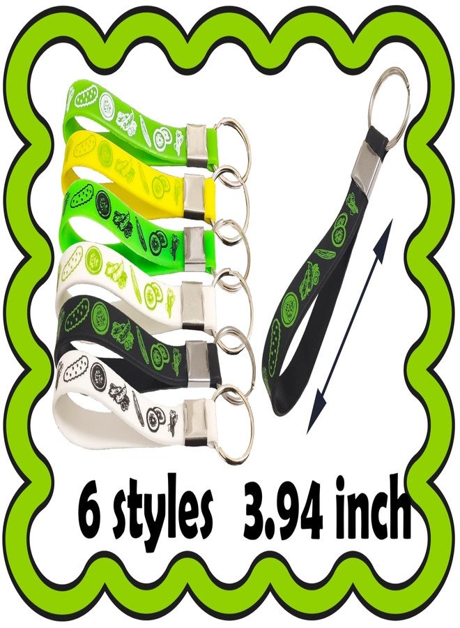 كوبا بلاي مجموعة سلاسل مفاتيح مطاطية على شكل مخلل من CupaPlay، 24 قطعة - سلاسل مفاتيح سيليكون لطيفة على شكل مخلل معلب، مثالية لحفلات أعياد الميلاد. - Image 2