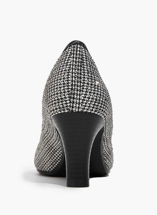 Celeste BLACK Women Logo Accent Block Heel Pumps for Women | Best Price UAE