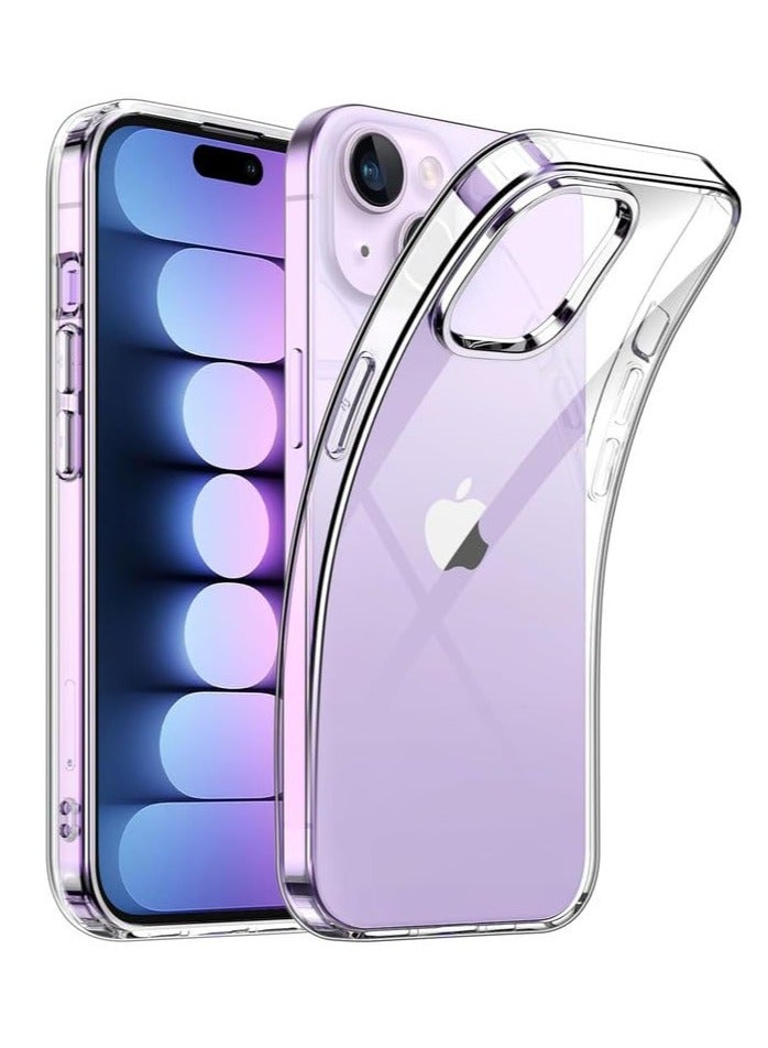 غطاء خلفي شفاف مضاد للخدش من مادة TPU لهاتف Apple iPhone 15 Plus/14 Plus - Image 1