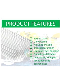 Lavish LAVISH 250-Piece Clear long Individually Wrapped Disposable Plastic Drinking Straws 24 cm  - Image 4