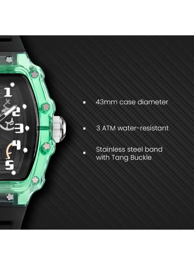 KENNETH SCOTT Kenneth Scott Men's Watch, Analog Display and Silicone Strap - K25009-ZSBB, Black