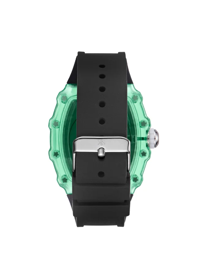 KENNETH SCOTT Black Kenneth Scott Men's Watch, Analog Display and Silicone Strap - K25009-ZSBB, Black for Men | Best Price UAE