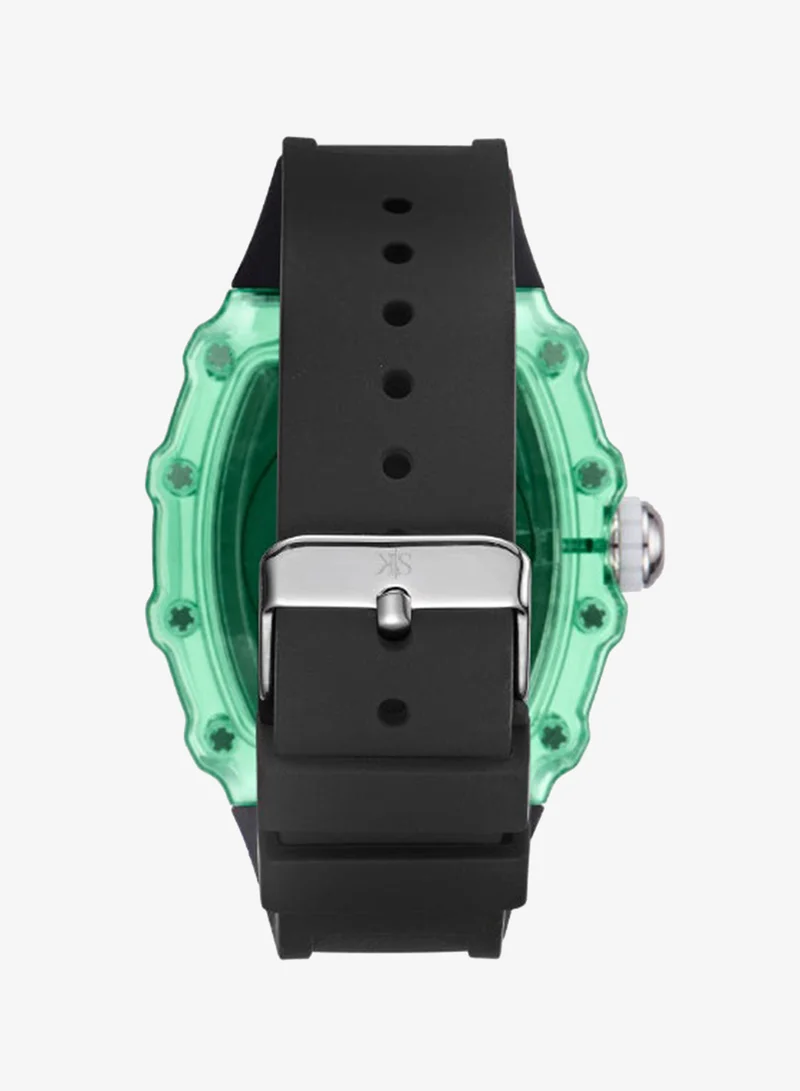 Kenneth Scott Black Kenneth Scott Men's Watch, Analog Display and Silicone Strap - K25009-ZSBB, Black for Men | Best Price UAE