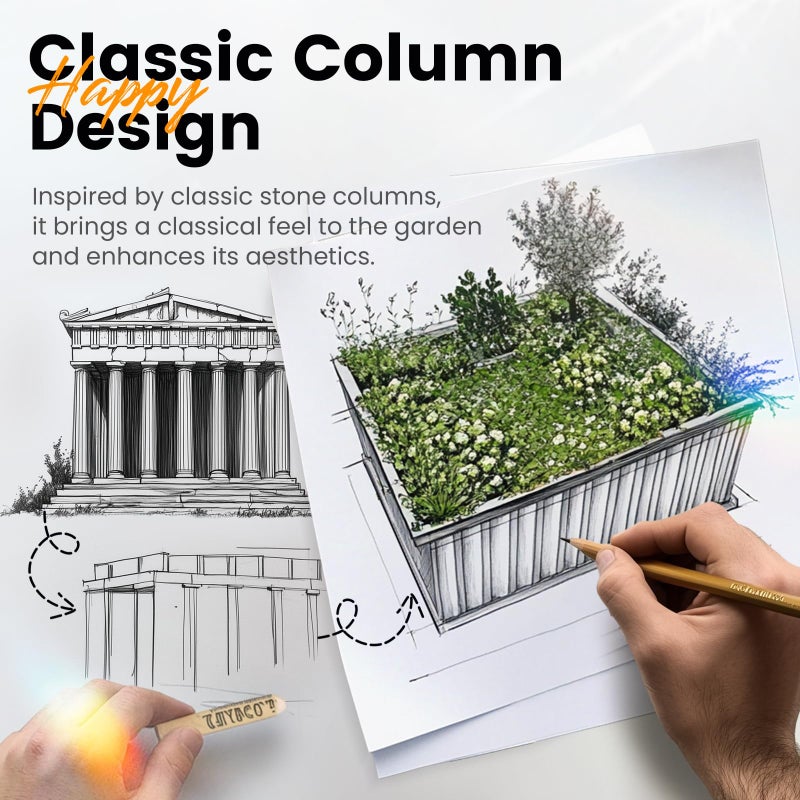 Kingbird KING BIRD Raised Garden Bed 68"x 36"x 12" Galvanized Steel Metal Outdoor Garden Planter Box Kit with 2 Pairs of Gloves (Dark Grey) - Image 2