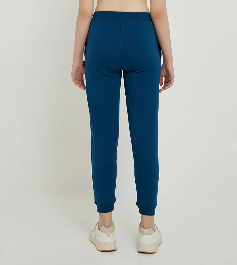 BEVERLY HILLS POLO CLUB Logo Embroidered Drawstring Waist Pants