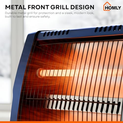 Homly Ritz 800 Watts Halogen Room Heater with Dual Heating Tubes | ISI Approved | Dual Heating Settings For 400W & 800 W | Cool Touch Shockproof Body with High Thermal Protection - Blue - Image 3