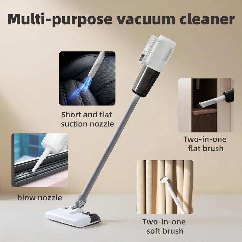 Lullaxx Cordless Vacuum Cleaner, 5-in-1 Dry And Wet Mop Combo, Handheld Vacuum And Mop Combination, Can Stand Upright, Large-Capacity Dust Cup, Suitable For Pet Hair, Carpets And Hard Floors. - Image 2