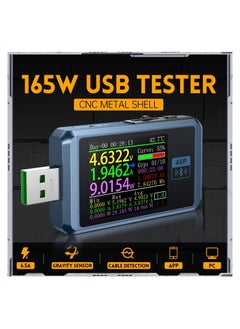 SYOSI Bluetooth-Enabled USB A&C Digital Multimeter, 4-24V USB Power and Voltage Display Meter LCD Display USB Tester Fast Charge Detection USB Tester PD2.0/PD3.0,QC2.0/QC3.0, CNC Metal Shell  - Image 3