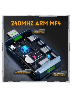 SYOSI Bluetooth-Enabled USB A&C Digital Multimeter, 4-24V USB Power and Voltage Display Meter LCD Display USB Tester Fast Charge Detection USB Tester PD2.0/PD3.0,QC2.0/QC3.0, CNC Metal Shell  - Image 5