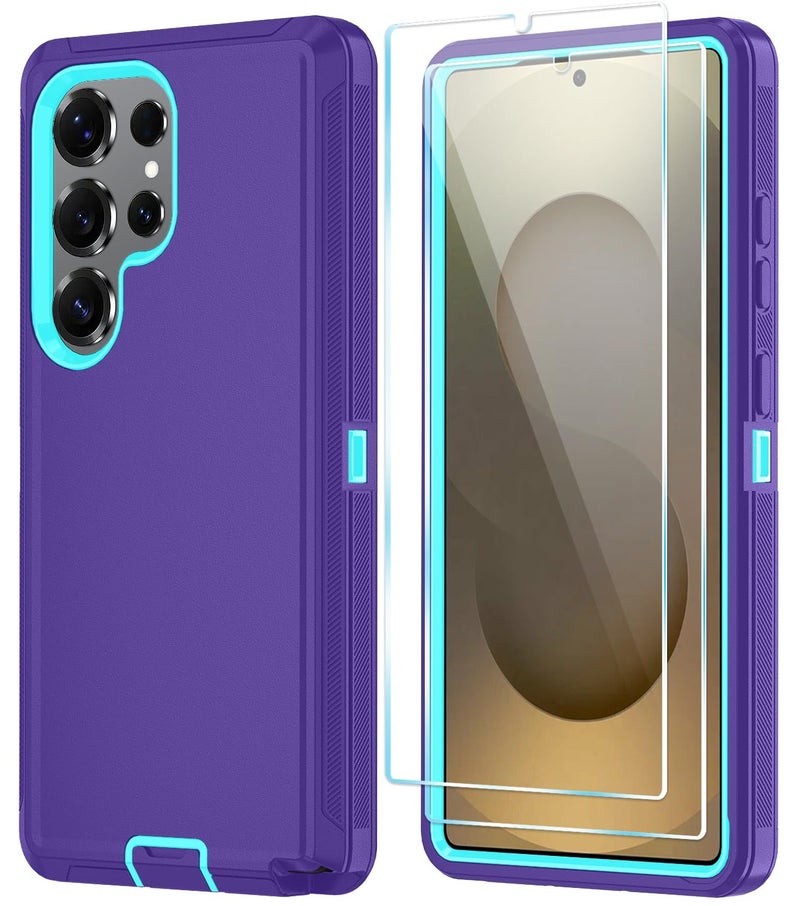 ONOLA Phone Case for Samsung Galaxy S25 Ultra Case with HD Screen Protector, Heavy Duty Shockproof & Dropproof 3-Layer Cover Phone Case for Galaxy S25 Ultra 6.9''ï¼ŒPurpleSkyBlue - Image 1