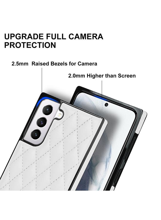 اس-توب جراب لهاتف Samsung Galaxy S21 5G أنيق بنمط معيني من الجلد المصنوع من الألياف الدقيقة + جراب مقاوم للصدمات من مادة TPU مع حزام كروس بودي سلسلة - Image 4