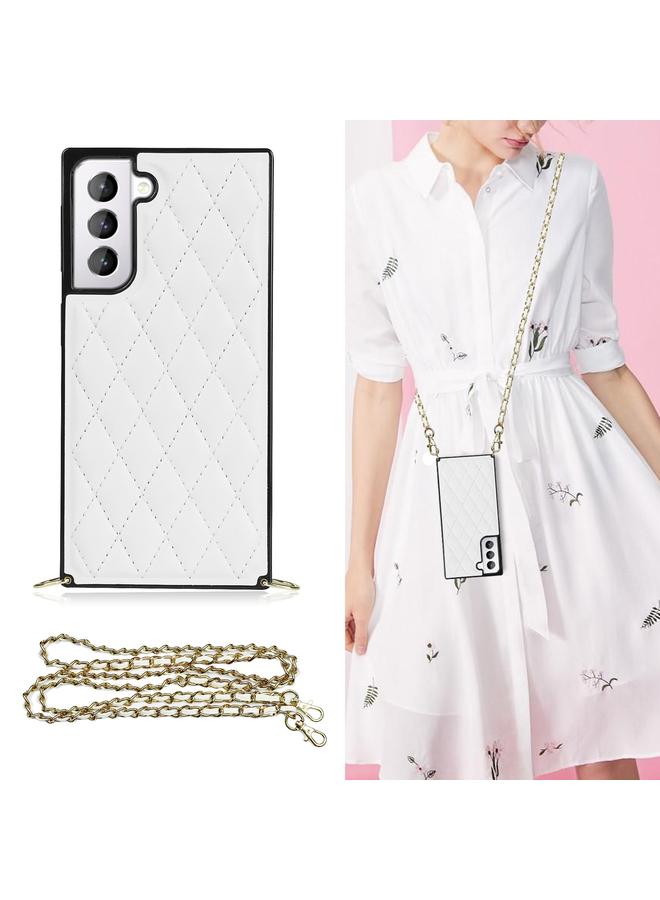 اس-توب جراب لهاتف Samsung Galaxy S21 5G أنيق بنمط معيني من الجلد المصنوع من الألياف الدقيقة + جراب مقاوم للصدمات من مادة TPU مع حزام كروس بودي سلسلة - Image 1