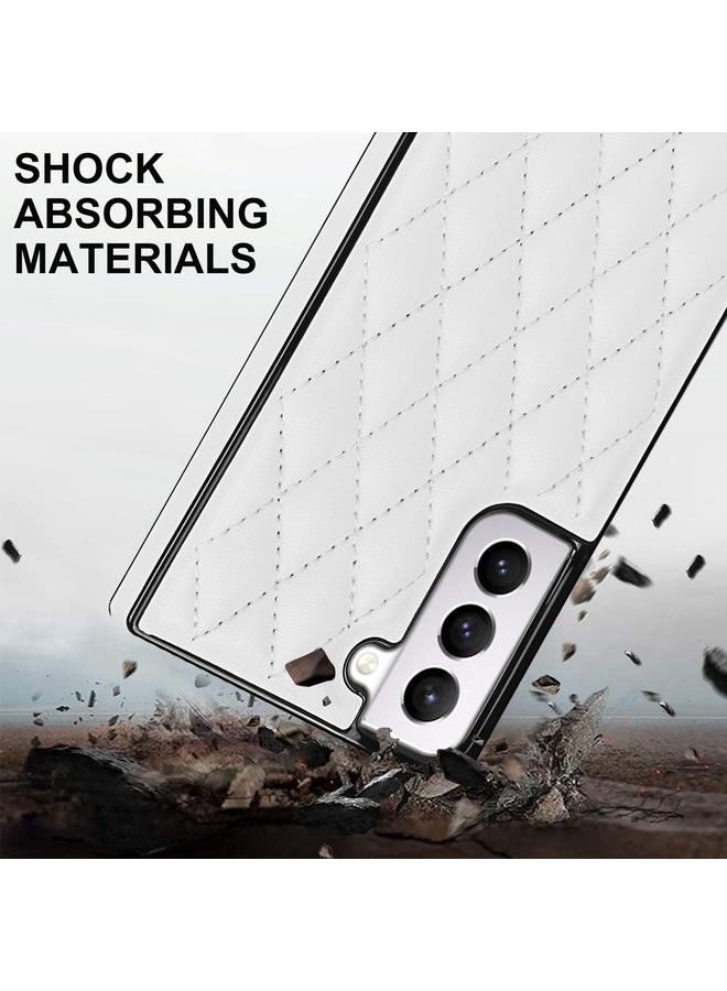 اس-توب جراب لهاتف Samsung Galaxy S21 5G أنيق بنمط معيني من الجلد المصنوع من الألياف الدقيقة + جراب مقاوم للصدمات من مادة TPU مع حزام كروس بودي سلسلة - Image 5