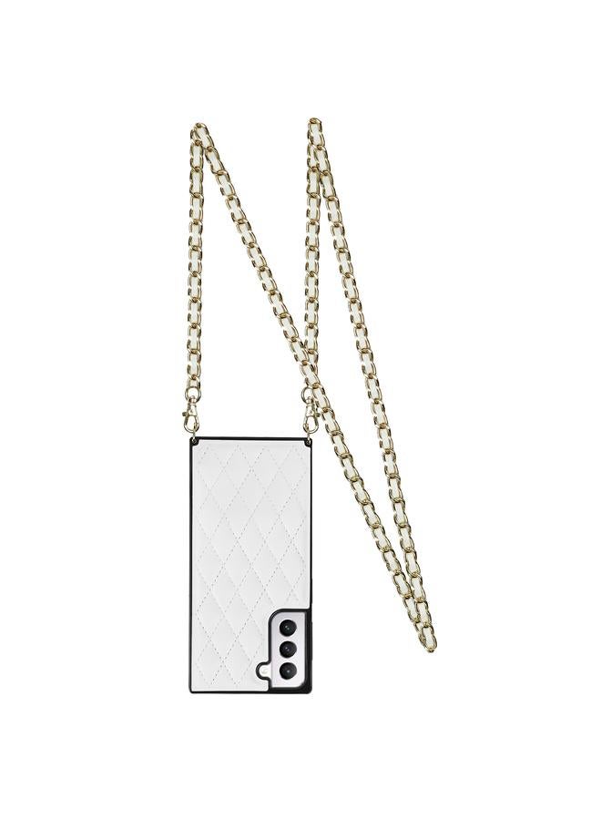 اس-توب جراب لهاتف Samsung Galaxy S21 5G أنيق بنمط معيني من الجلد المصنوع من الألياف الدقيقة + جراب مقاوم للصدمات من مادة TPU مع حزام كروس بودي سلسلة - Image 2