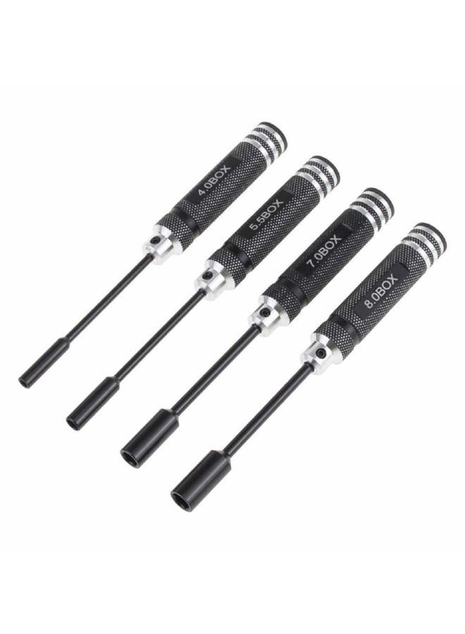 Share Goo 4PCS Hex Nut Key Socket,RC Repair Tools 4.0 5.5 7.0 8.0mm Spanner Box,Flat Head Screwdrivers Screw Drivers Wrench for RC Hobby Car Truck Truggy Boat Airplane - Image 5