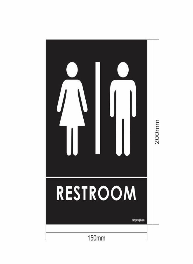 Clickforsign Unisex Restroom Sign, ADA-Compliant Bathroom Door Sign for Offices, Businesses, and Restaurants for walls and doors - Image 3