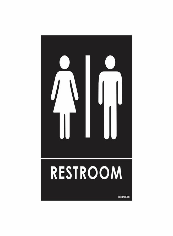 Clickforsign Unisex Restroom Sign, ADA-Compliant Bathroom Door Sign for Offices, Businesses, and Restaurants for walls and doors - Image 1