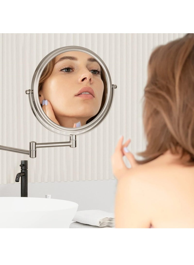 Wall Mounted Makeup Mirror 10x Magnification 8inch Two-Sided Swivel Extendable Bathroom Mirror - pzsku/Z1192902C36A050504132Z/45/_/1711698140/bb5f4e28-5935-4678-a4b3-bae062695d18