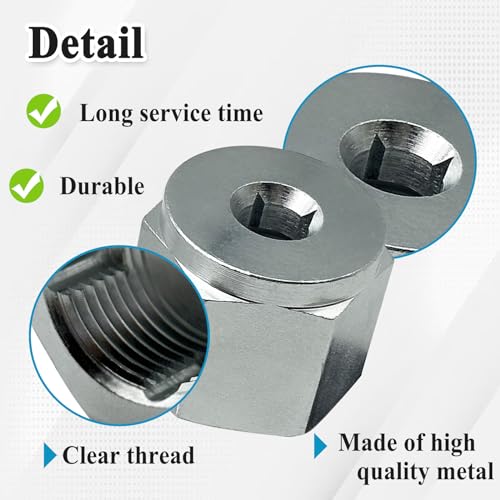 Ebrmeiwo 05265 Thread Clean Adapter for Household Outdoor Faucets, Clean Wrench Tool, Silver - Image 3