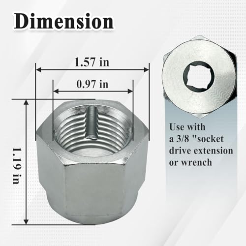 Ebrmeiwo 05265 Thread Clean Adapter for Household Outdoor Faucets, Clean Wrench Tool, Silver - Image 2