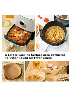 NUMPIG 100Pcs Air Fryer Disposable Paper Liner Air Fryer Liners Square Baking Paper for Air Fryer Water-proof Parchment Paper for Baking Roasting Microwave 6.3 inch/16cm Square  - Image 3