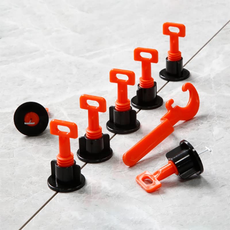 CATSON 50 PCS Tile Leveling System Kit Reusable Tile Leveler Needle Thickness 15MM Suitable for 317MM Tile Tools With 09MM Spare Needle Multicolor - Image 1