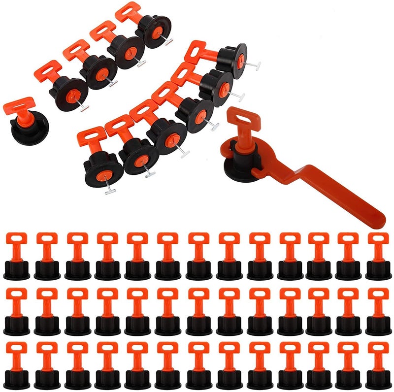 CATSON 50 PCS Tile Leveling System Kit Reusable Tile Leveler Needle Thickness 15MM Suitable for 317MM Tile Tools With 09MM Spare Needle Multicolor - Image 4