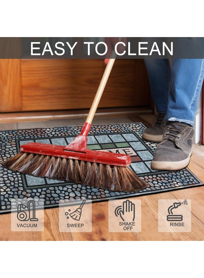 CHICHIC Rectangle Entrance Door Mat Large 24 x 36 Inch Entry Way High Traffic Area Doormat Front Door Rugs Outdoors Heavy Duty Welcome Mat, Non Slip Rubber Back Low Profile for Garage - Image 4