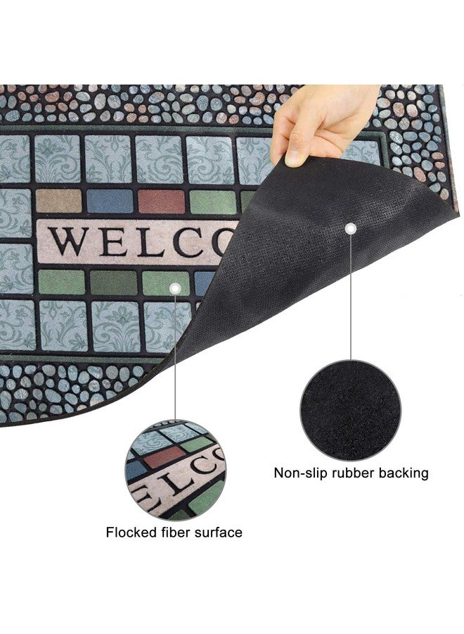 CHICHIC Rectangle Entrance Door Mat Large 24 x 36 Inch Entry Way High Traffic Area Doormat Front Door Rugs Outdoors Heavy Duty Welcome Mat, Non Slip Rubber Back Low Profile for Garage - Image 3
