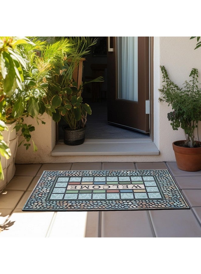 CHICHIC Rectangle Entrance Door Mat Large 24 x 36 Inch Entry Way High Traffic Area Doormat Front Door Rugs Outdoors Heavy Duty Welcome Mat, Non Slip Rubber Back Low Profile for Garage - Image 1