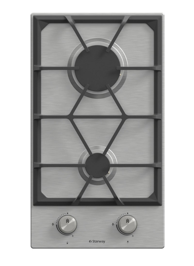 Starway Starway 2 Burner 51x30cm Built in Gas Cooker, Iron Cast Stand, Heavy Duty, Auto Burn, Total Safety, Easy to Clean  - Image 1