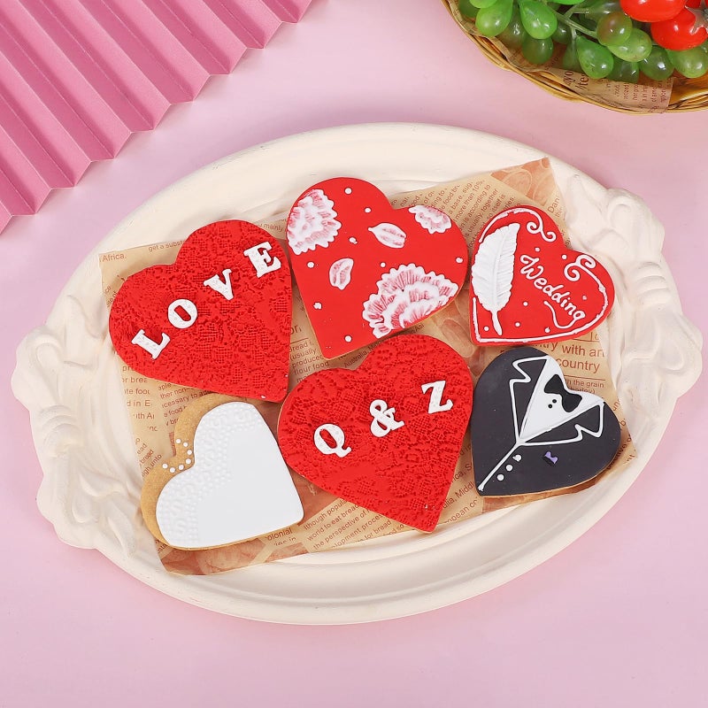 BakingWorld 5-Piece Stainless Steel Heart Cookie Cutter Set - Valentine's Day, Birthday, Wedding Baking Tools (5 Sizes: 1.18" to 4.21") - Dishwasher Safe with Gift Box - Image 3