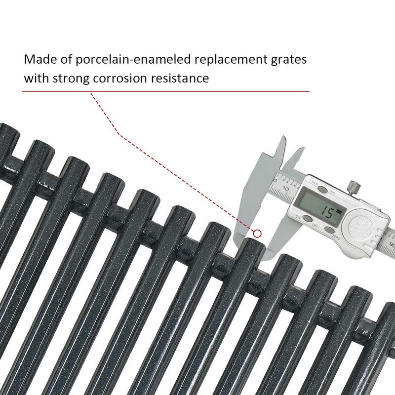 Antree 7525 Porcelain Enameled Grates (17.4 x 11.8 x 0.25) for Weber Spirit 300 Series, Spirit 700, Genesis Silver Gold B/C Replacement Weber 7525 Grates - Image 4