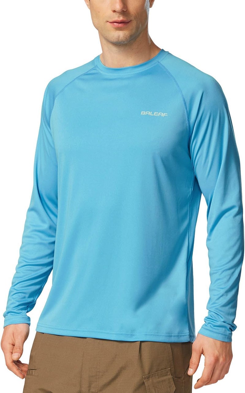 Baleaf Men's Sun Protection Shirts UV SPF UPF 50+ Long Sleeve Rash Guard Fishing Running Quick Dry Lightweight - Image 1