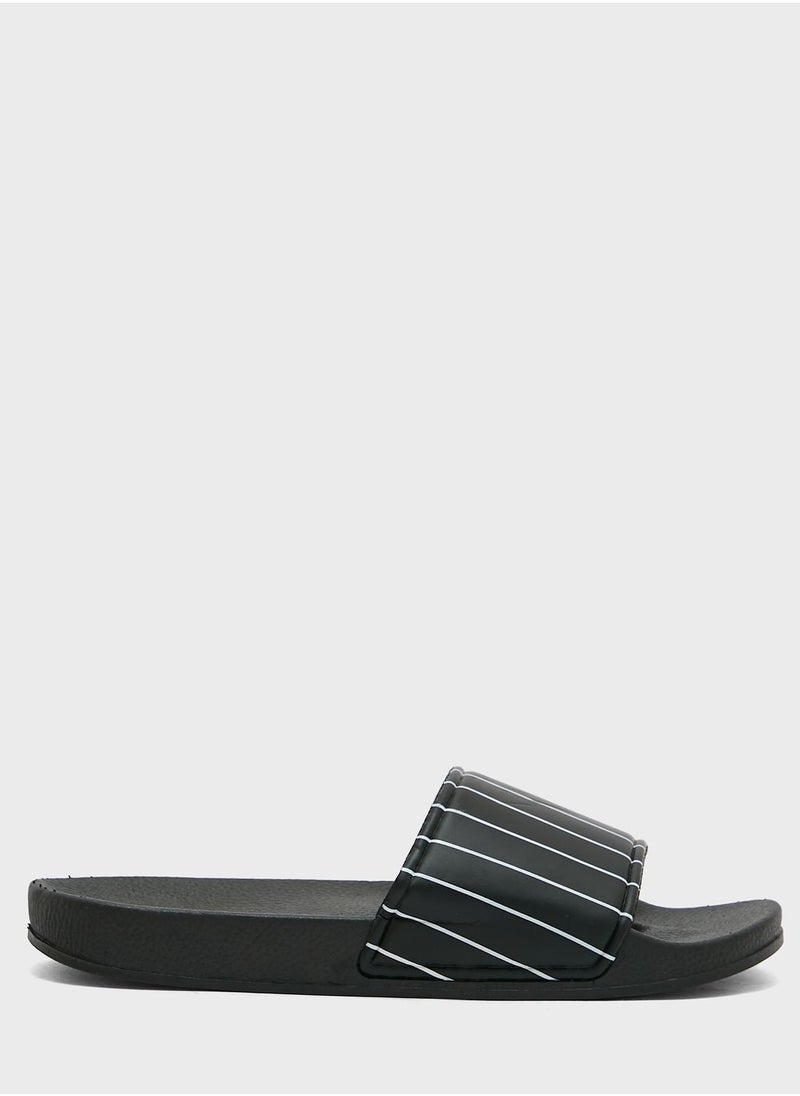 BRAVE SOUL - Brave Soul For Seventy Five Stripe Print Slides - Image 1