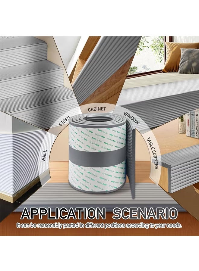 1/2/3 أجهزة كمبيوتر ركن الحماية حماة الحافة حراس إثبات الأطفال حامي ركن الجدول حامي زاوية حافة الأمان ركن سلامة الطفل مصد سلامة الأطفال حماة زاوية إثبات الطفل 2 م رمادي - Image 4