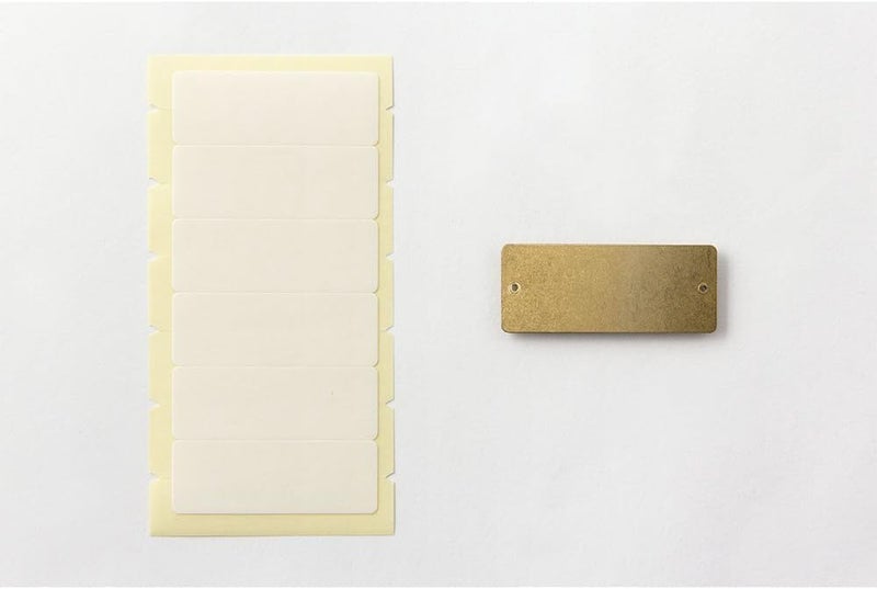 Designphil TRAVELER'S Midori Brass Label Plate - Set of 6 Decorative Label Holders - Image 5