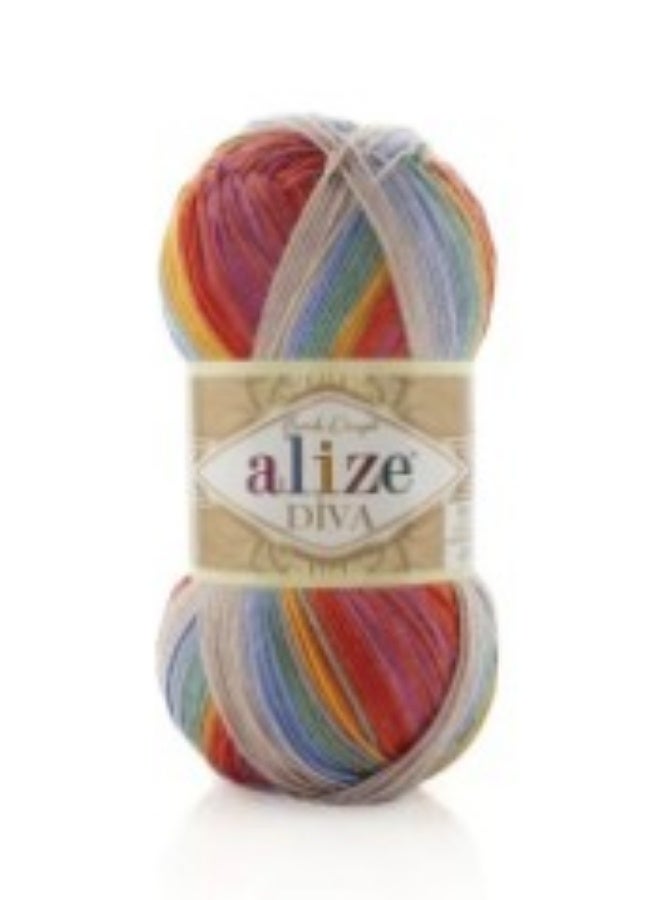 Aliza Alize Diva Batik Colors 3242 - 5 pieces