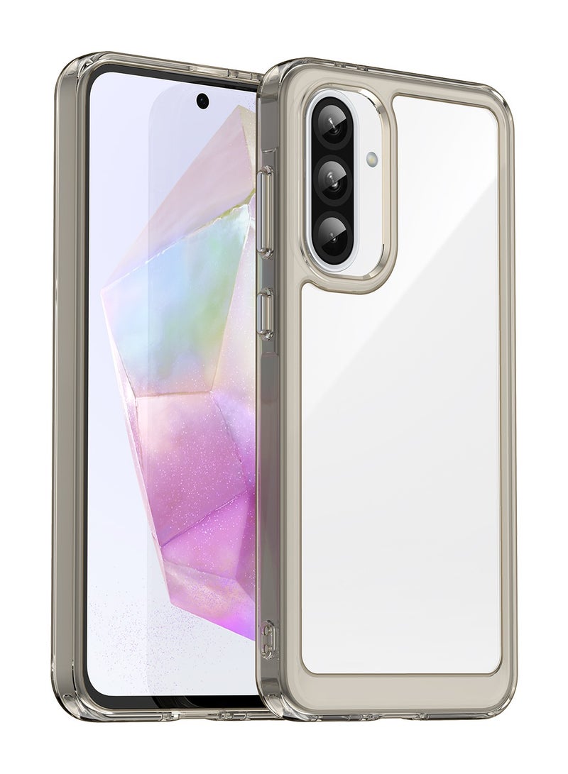 for Samsung Galaxy A56 5G Case Cover, High Quality Hard Backplane Soft Border Pure and Bright Comfortable Feel Cell Phone Protective Case for Samsung Galaxy A56 5G, Grey - Image 1