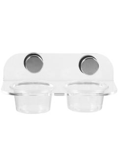 POPETPOP POPETPOP Magnetic Gecko Feeding Ledge : Double Bowl Reptile Food Dish Gecko Food Cups Reptile Water Dish for Lizard Spider Crested Gecko  - Image 1