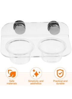 POPETPOP POPETPOP Magnetic Gecko Feeding Ledge : Double Bowl Reptile Food Dish Gecko Food Cups Reptile Water Dish for Lizard Spider Crested Gecko  - Image 5