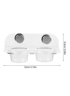 POPETPOP POPETPOP Magnetic Gecko Feeding Ledge : Double Bowl Reptile Food Dish Gecko Food Cups Reptile Water Dish for Lizard Spider Crested Gecko  - Image 3