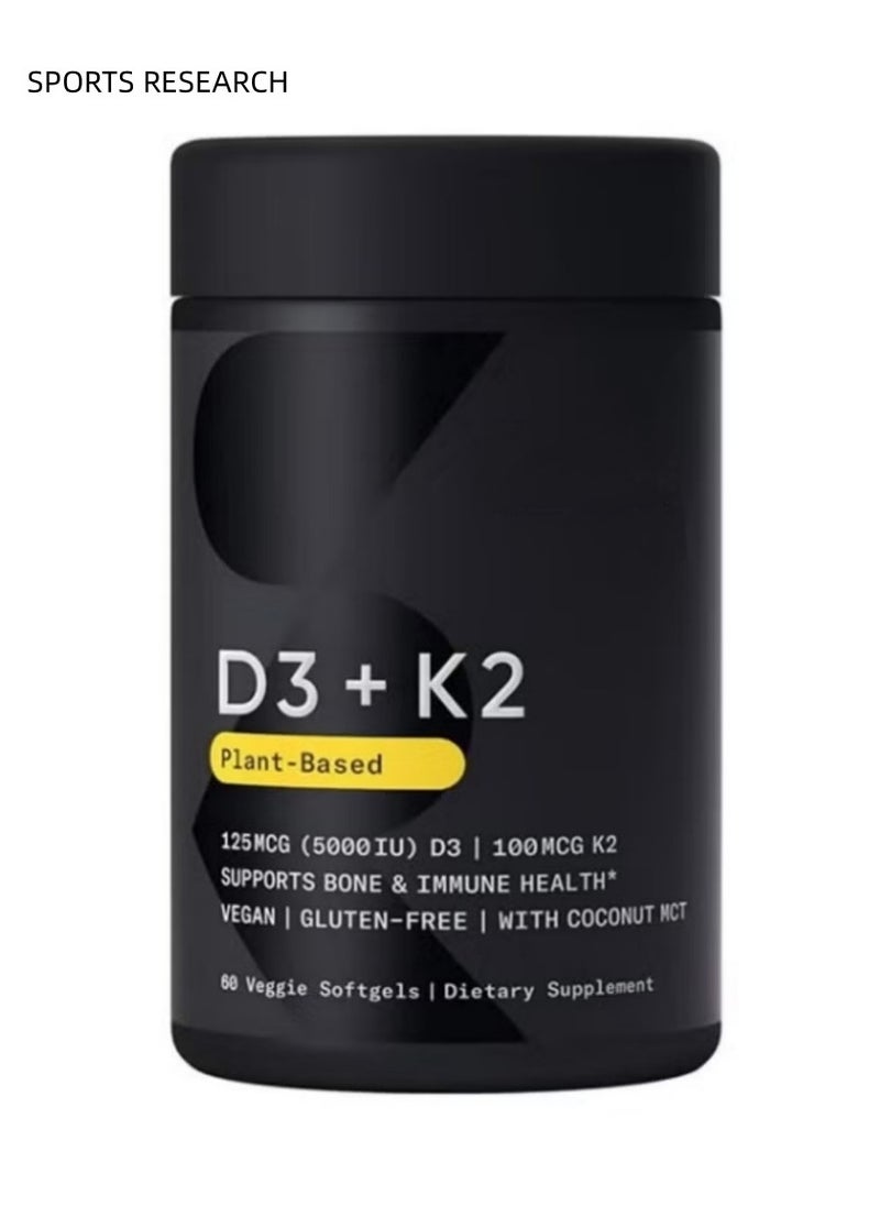 SPORTS RESEARCH Sports Research K2 + D3 Supports Bone and Immune Health 60 Veggie Softgel  - Image 1