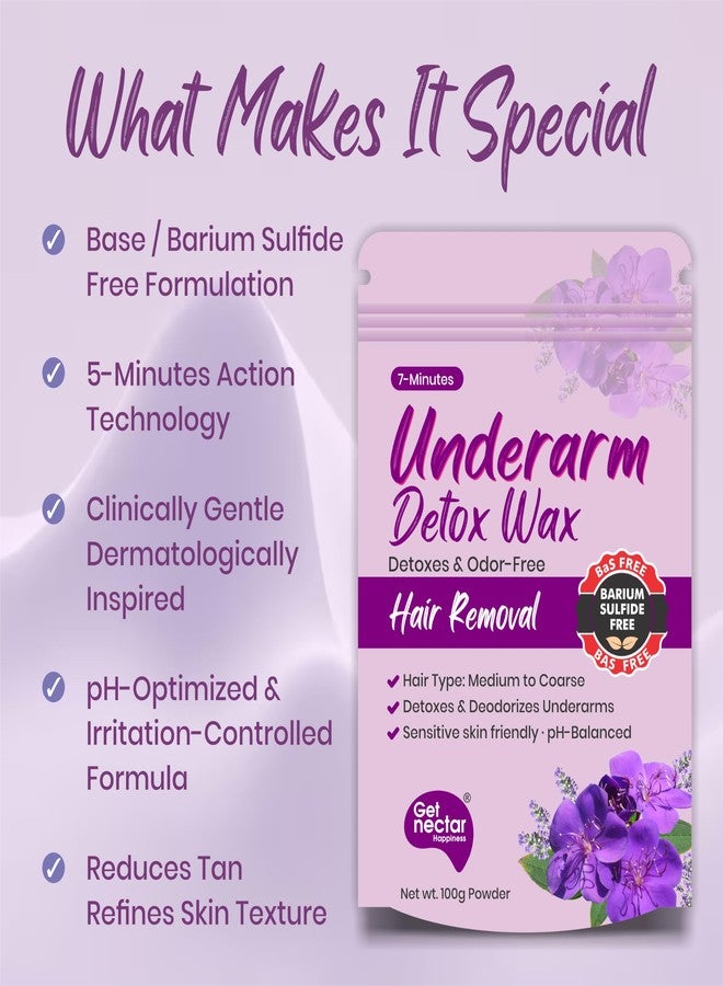 Get Nectar Happiness احصلي على بودرة شمع نكتار هابينس العشبية لإزالة الشعر الفورية | غير مؤلمة وسريعة، خالية من المواد الكيميائية الضارة، متوازنة الحموضة | بدون رائحة | آمنة لمنطقة البكيني والوجه والجسم | بدون آثار جانبية | للجنسين | جل الصبار بعد إزالة الشعر مجاناً 160 غ (100 غ + 60 غ) (بودرة شمع لإزالة السموم من الإبطين) - Image 2