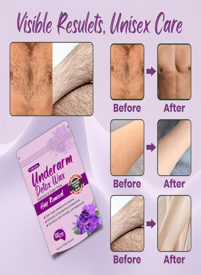 Get Nectar Happiness احصلي على بودرة شمع نكتار هابينس العشبية لإزالة الشعر الفورية | غير مؤلمة وسريعة، خالية من المواد الكيميائية الضارة، متوازنة الحموضة | بدون رائحة | آمنة لمنطقة البكيني والوجه والجسم | بدون آثار جانبية | للجنسين | جل الصبار بعد إزالة الشعر مجاناً 160 غ (100 غ + 60 غ) (بودرة شمع لإزالة السموم من الإبطين) - Image 4