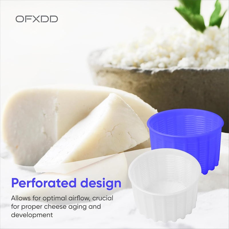 OFXDD Cheese Mold for Cheese Making - Cheese Molds 2 Pcs - Plastic Ricotta Basket 20 oz - Cheese Form Mold for Feta, Camembert, Ricotta - Image 4